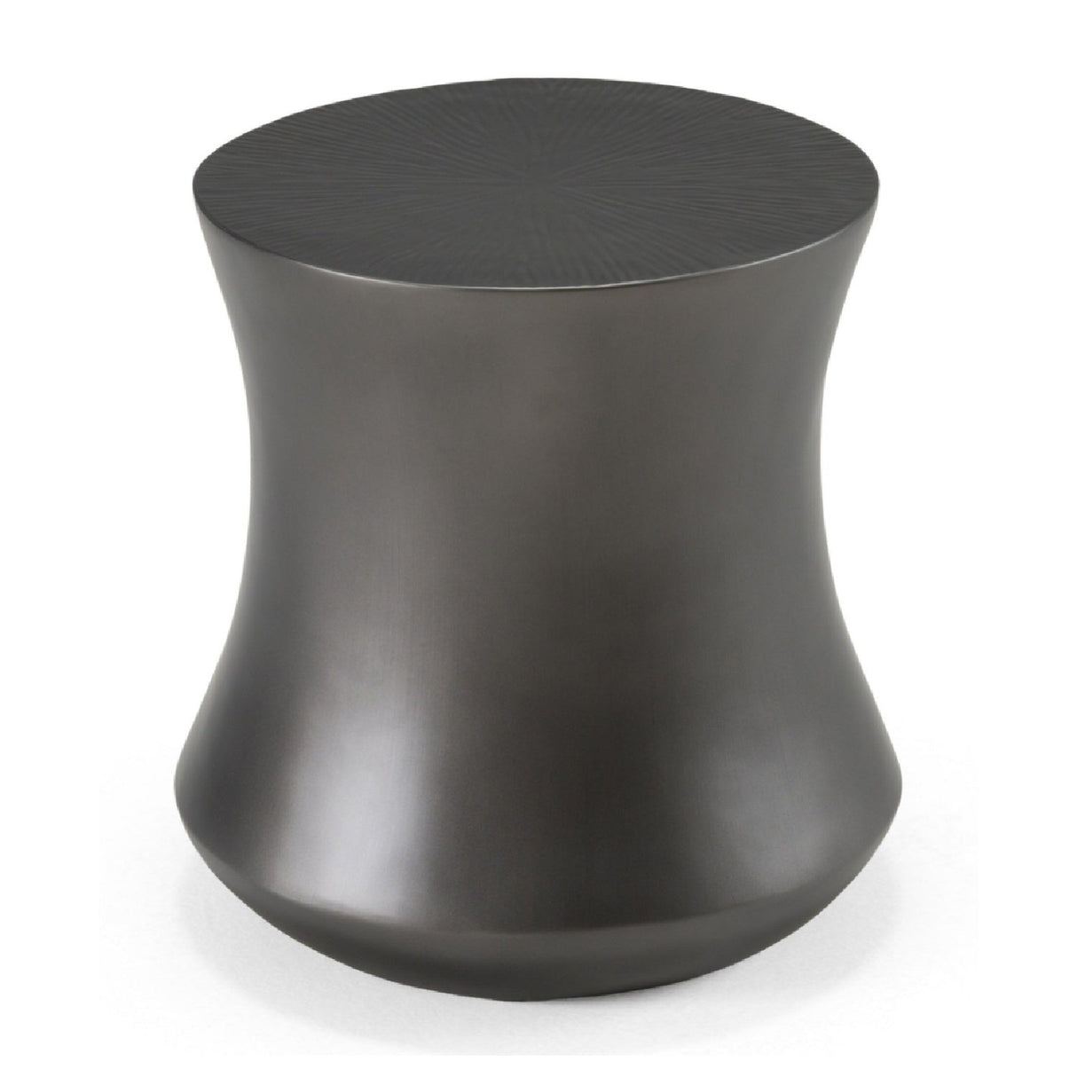 Antique Gray Fiberglass End Table – Airdrie – side view
