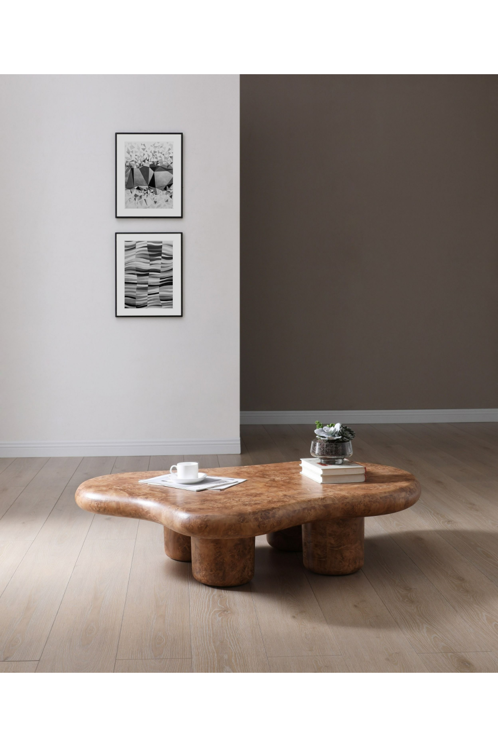 Burl Wood Freeform Coffee Table | OROA Modern Weskan | Oroa.com