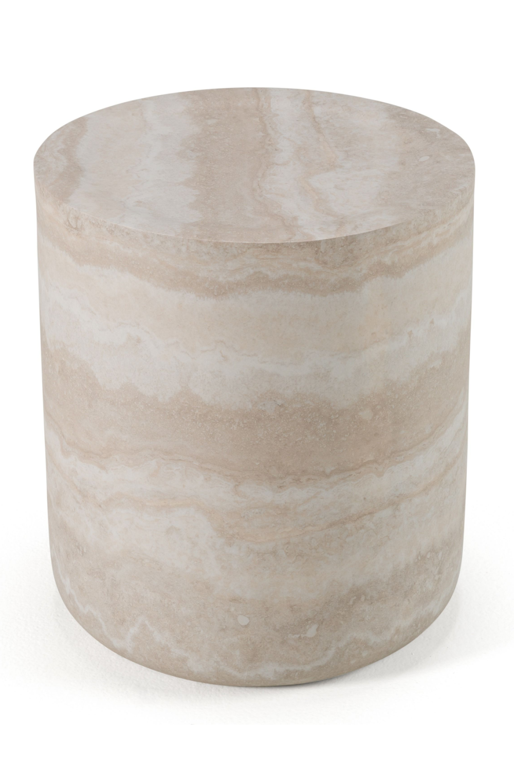 Round Travertine End Table | OROA Modern Cozad | Oroa.com