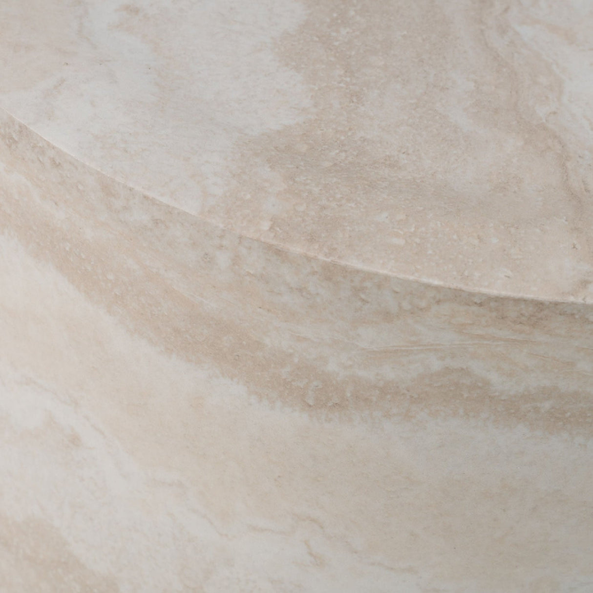Round Travertine End Table | OROA Modern Cozad