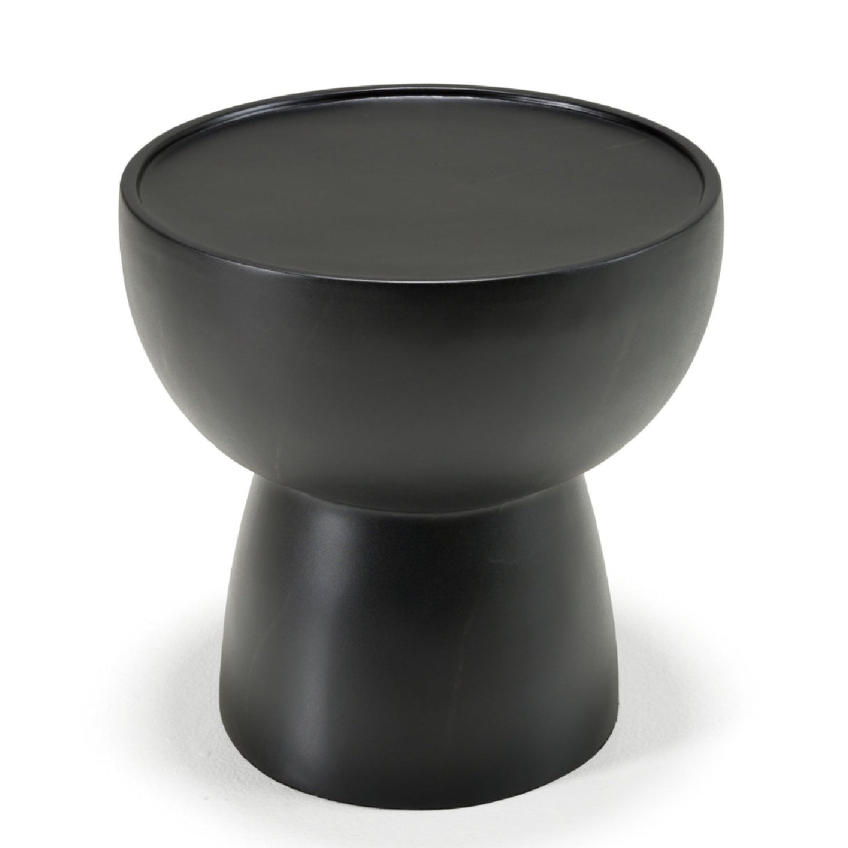 Black Fiberglass End Table – Akron – side view
