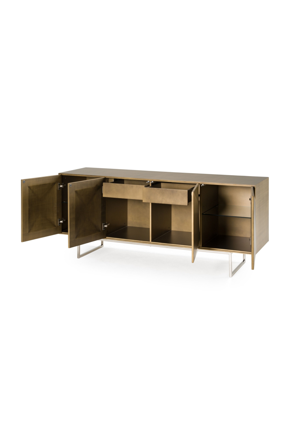Faceted Antique Brass Sideboard | Oroa.com