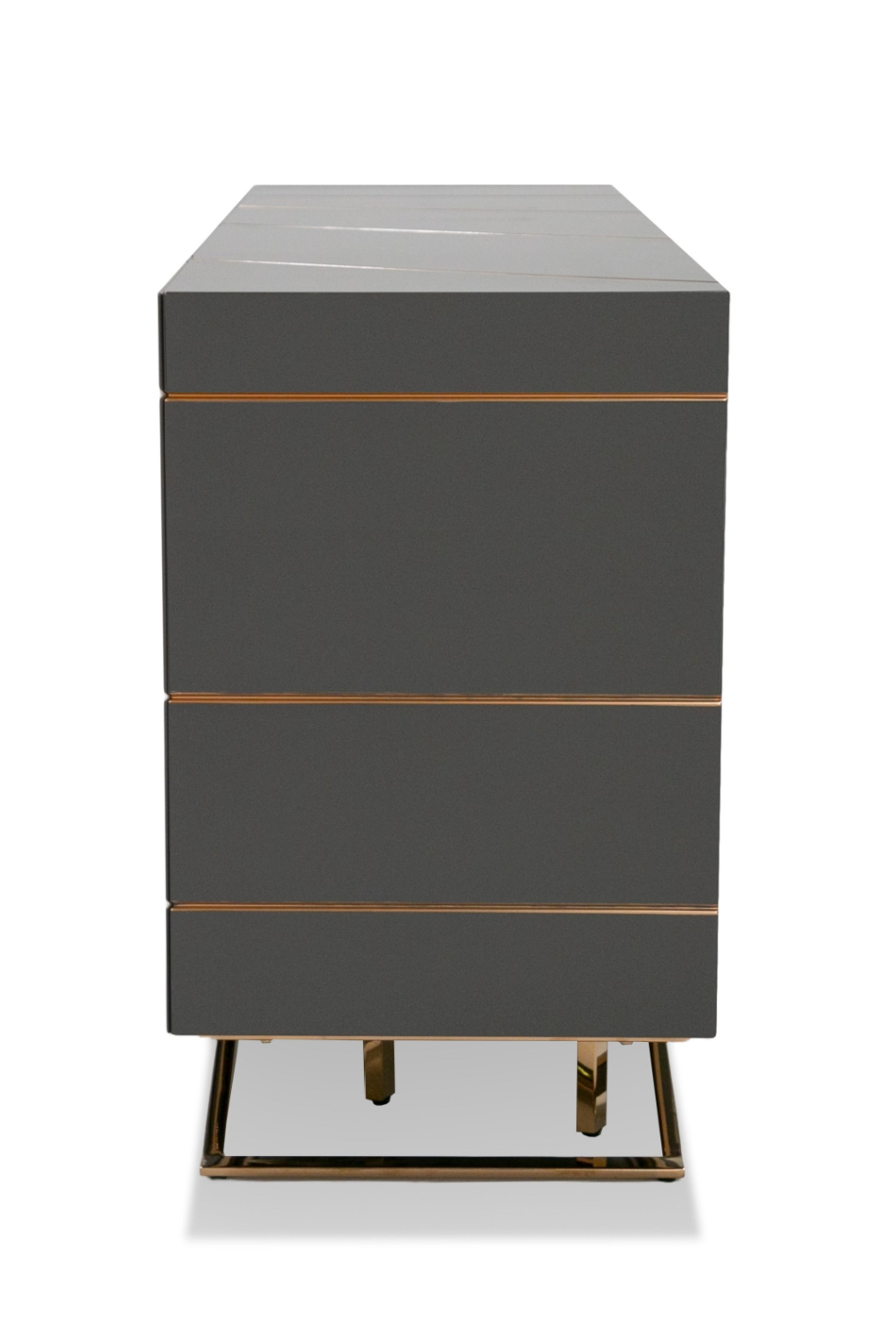 Rose Gold Inlaid 4-Door Sideboard | OROA Modern Katzu | Oroa.com
