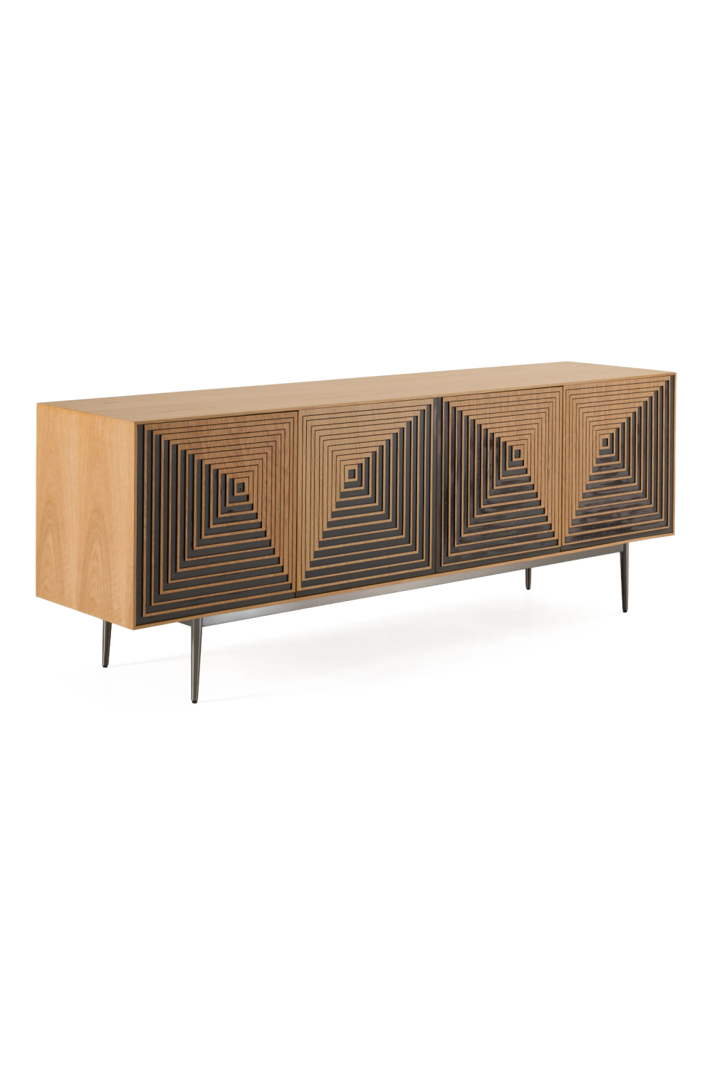 Geometric Patterned Oak Sideboard | OROA Modern Azteca | Oroa.com