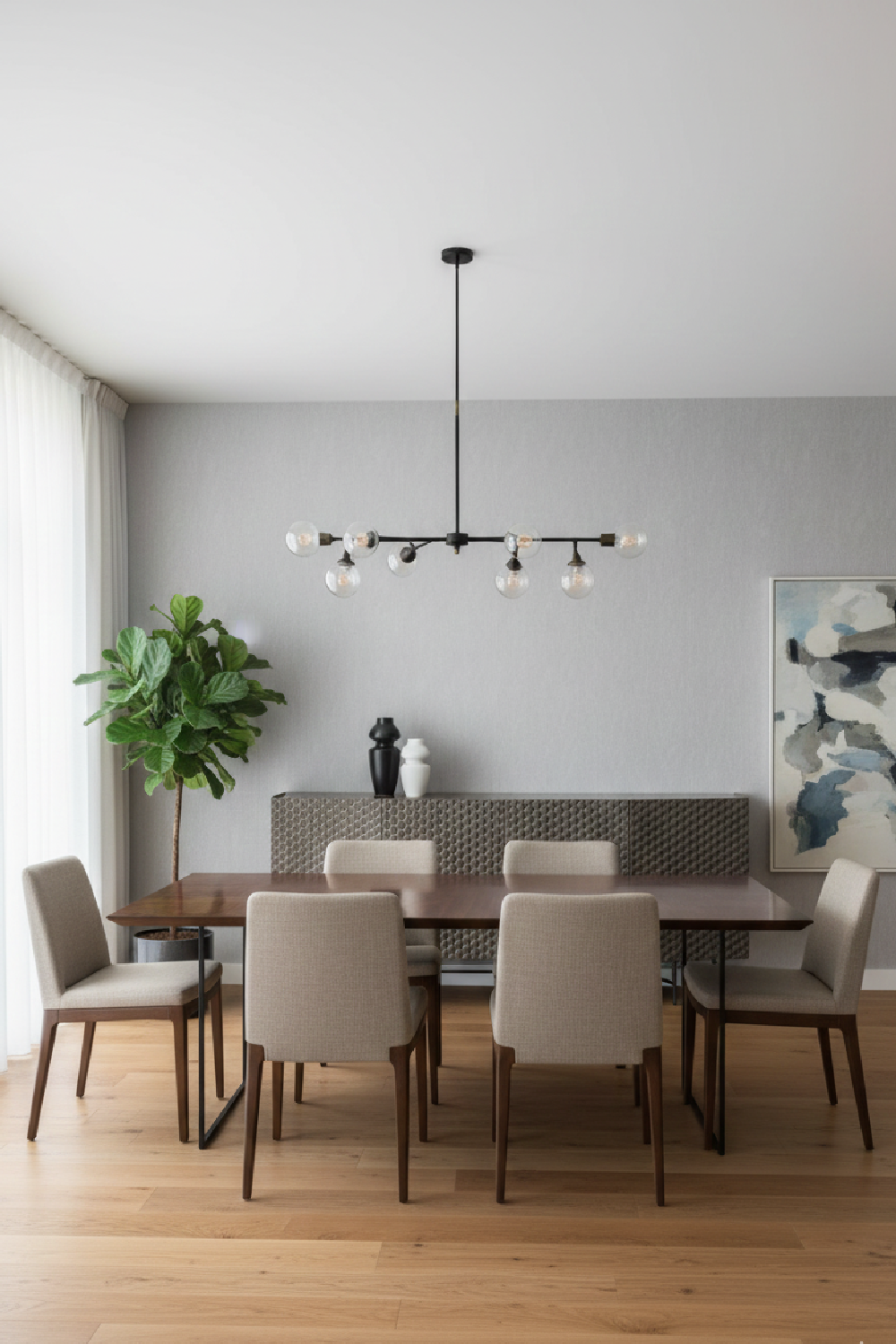 Patterned Silver 4-Door Sideboard | OROA Modern Raphael | Oroa.com