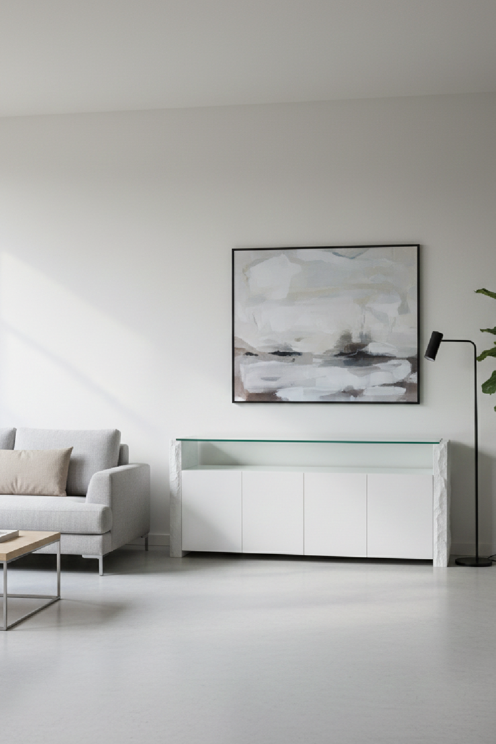 White Fiberglass Sideboard – Ashley – alternate view 9