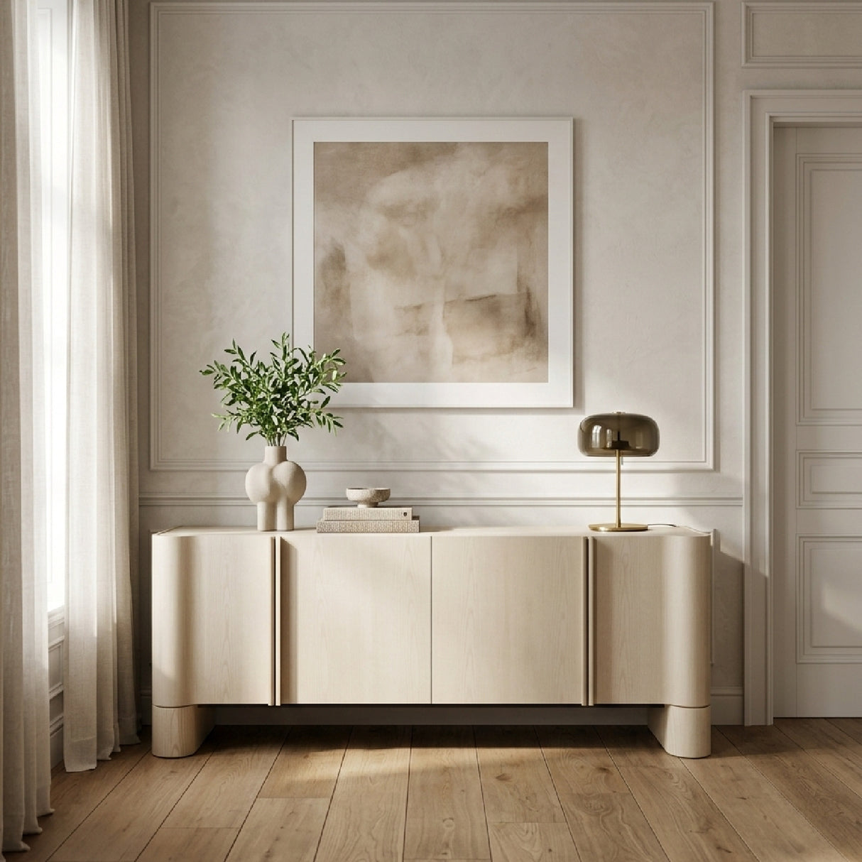 White Oak 4-Door Sideboard | Oroa.com
