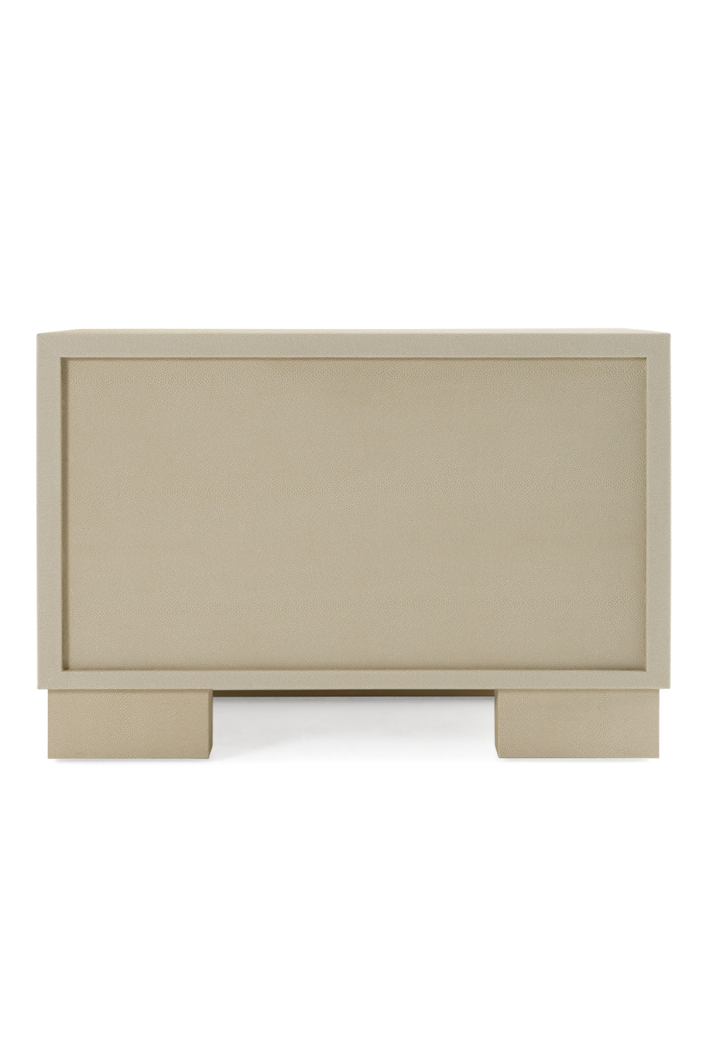 Beige Shagreen 2-Drawer Nightstand | Oroa.com