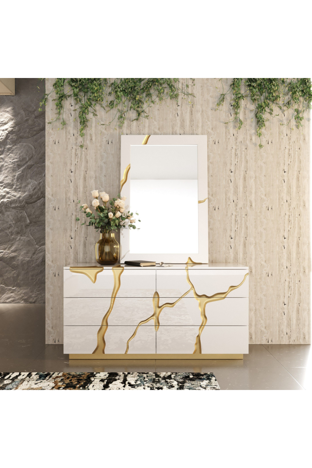 White 6-Drawer Dresser | Novi Living Aspen | Oroa.com