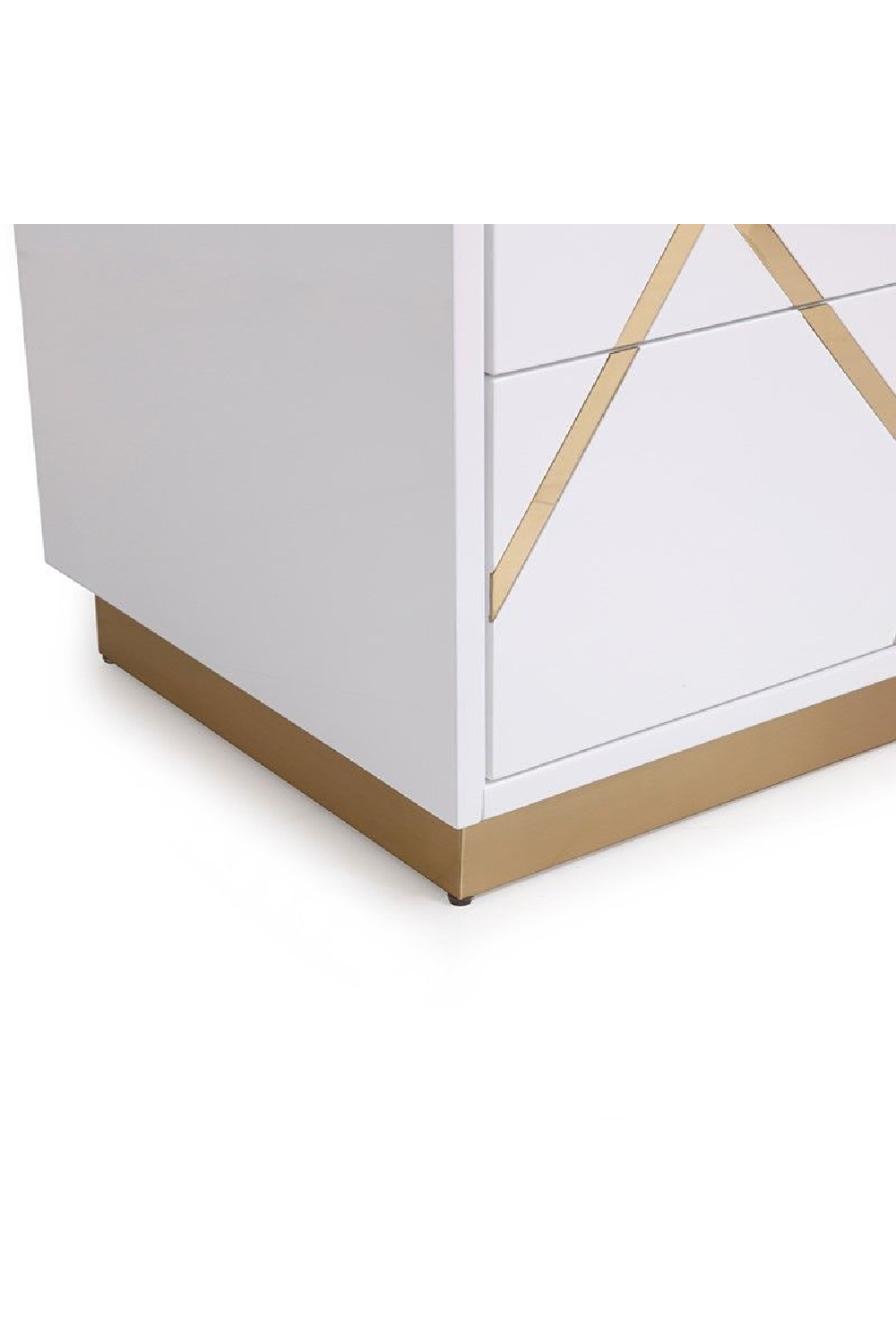 Gold Accent 2-Drawer Nightstand | Oroa.com