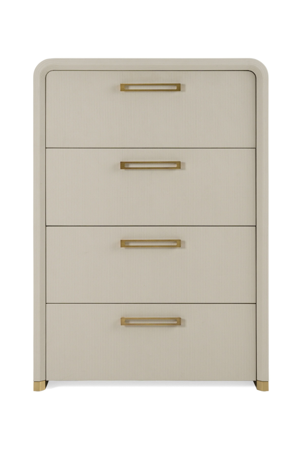 Beige Vegan Leather 4-Drawer Chest | OROA Modern Florence | Oroa.com