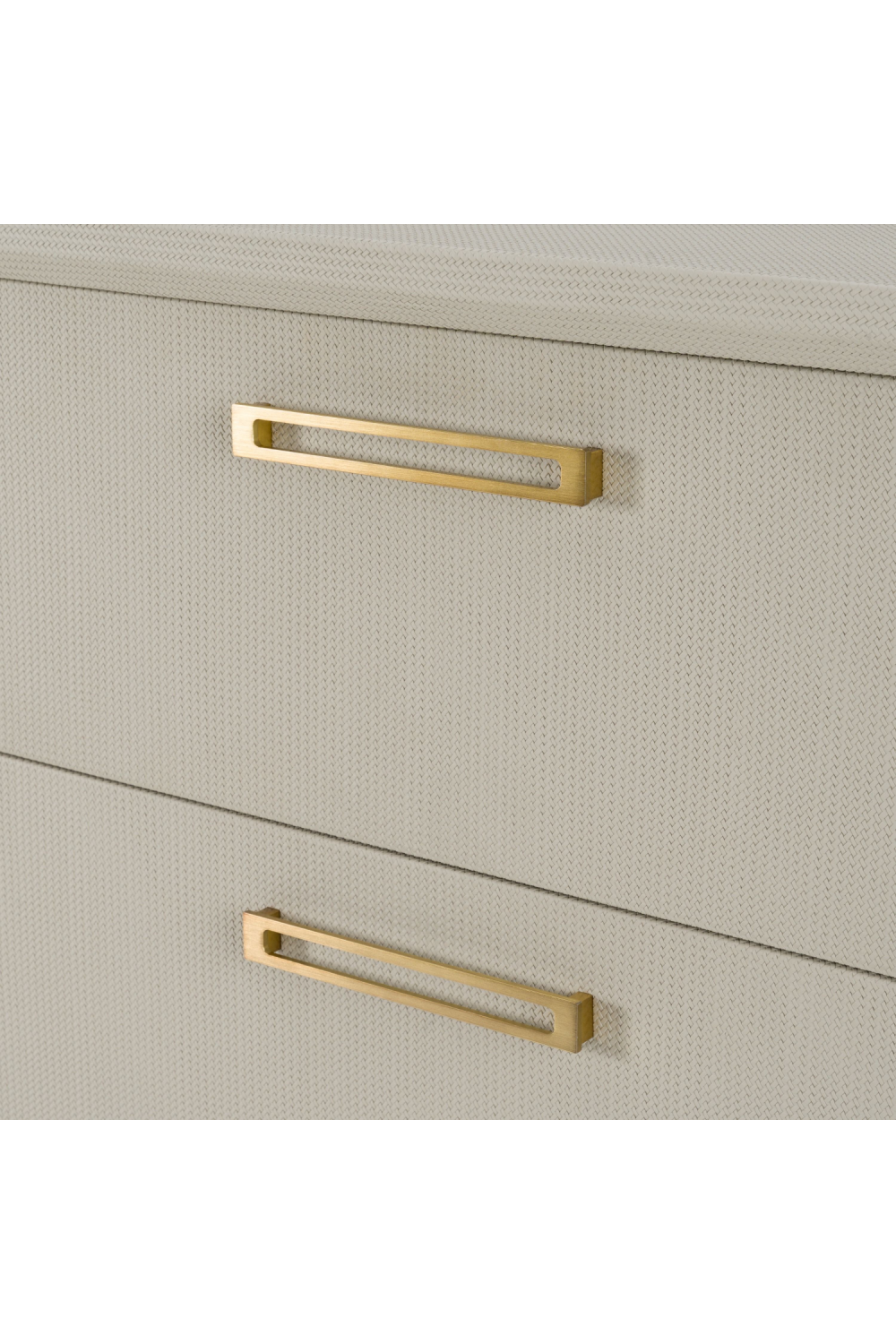 Beige Leatherette 4-Drawer Chest | OROA Modern Florence | Oroa.com
