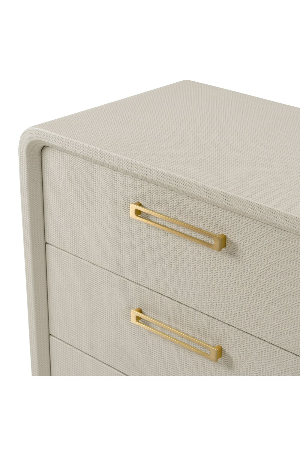 Beige Vegan Leather 6-Drawer Dresser | OROA Modern Florence | Oroa.com