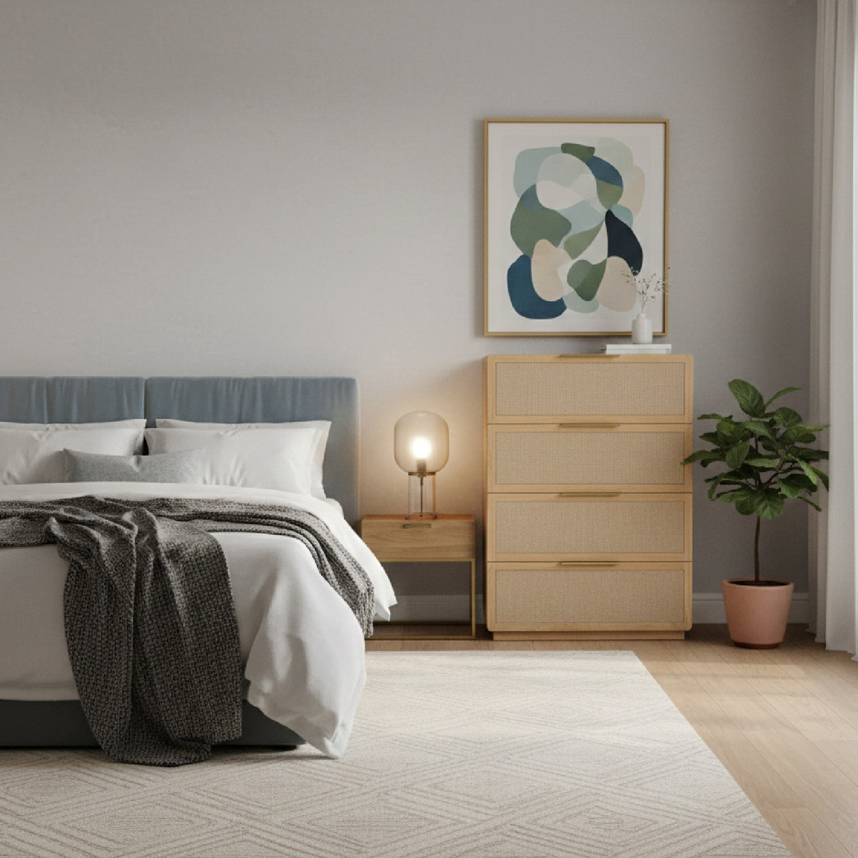 4-Drawer Rattan Chest | Oroa.com