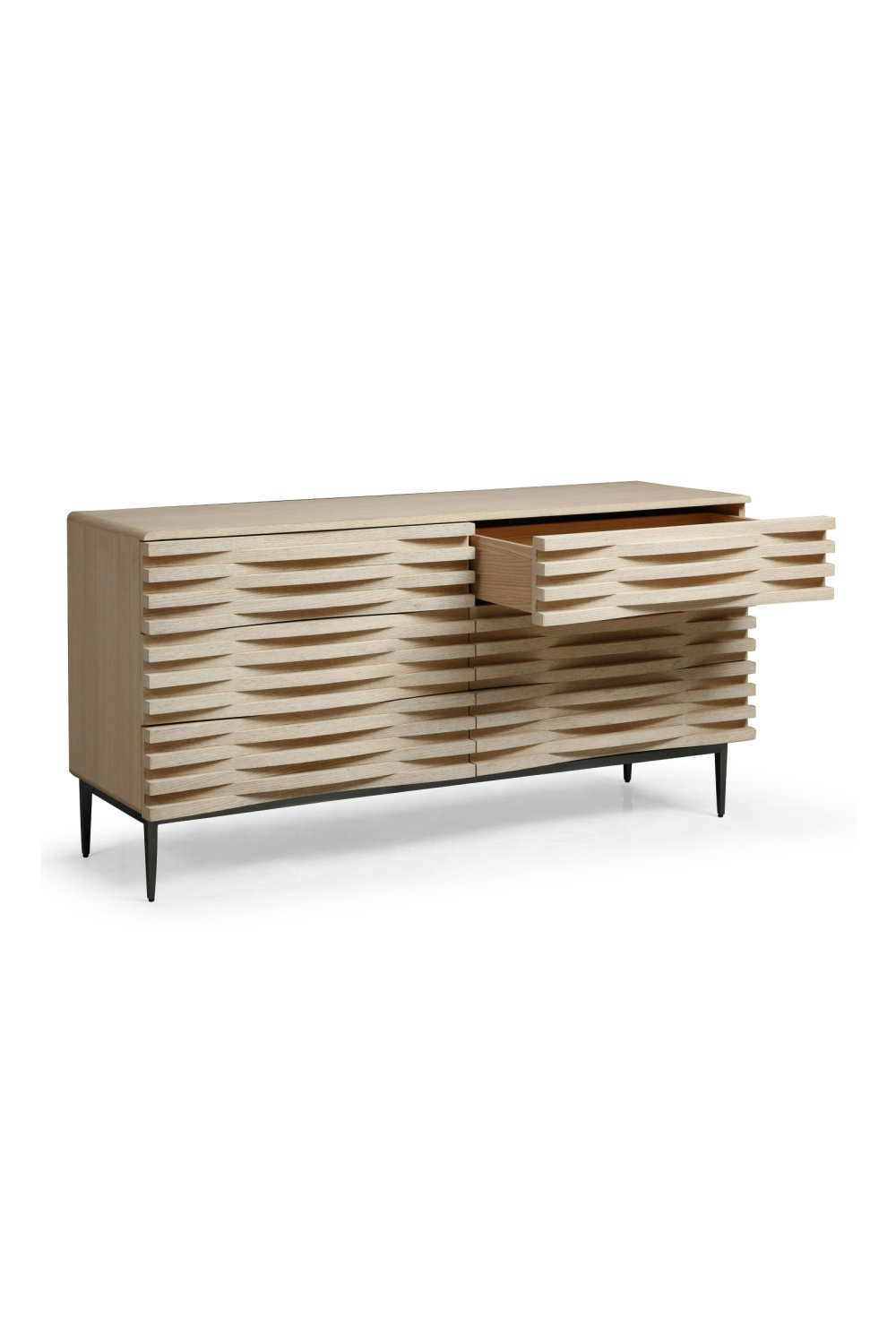 Natural Oak 6-Drawer Dresser – Larkspur – side view
