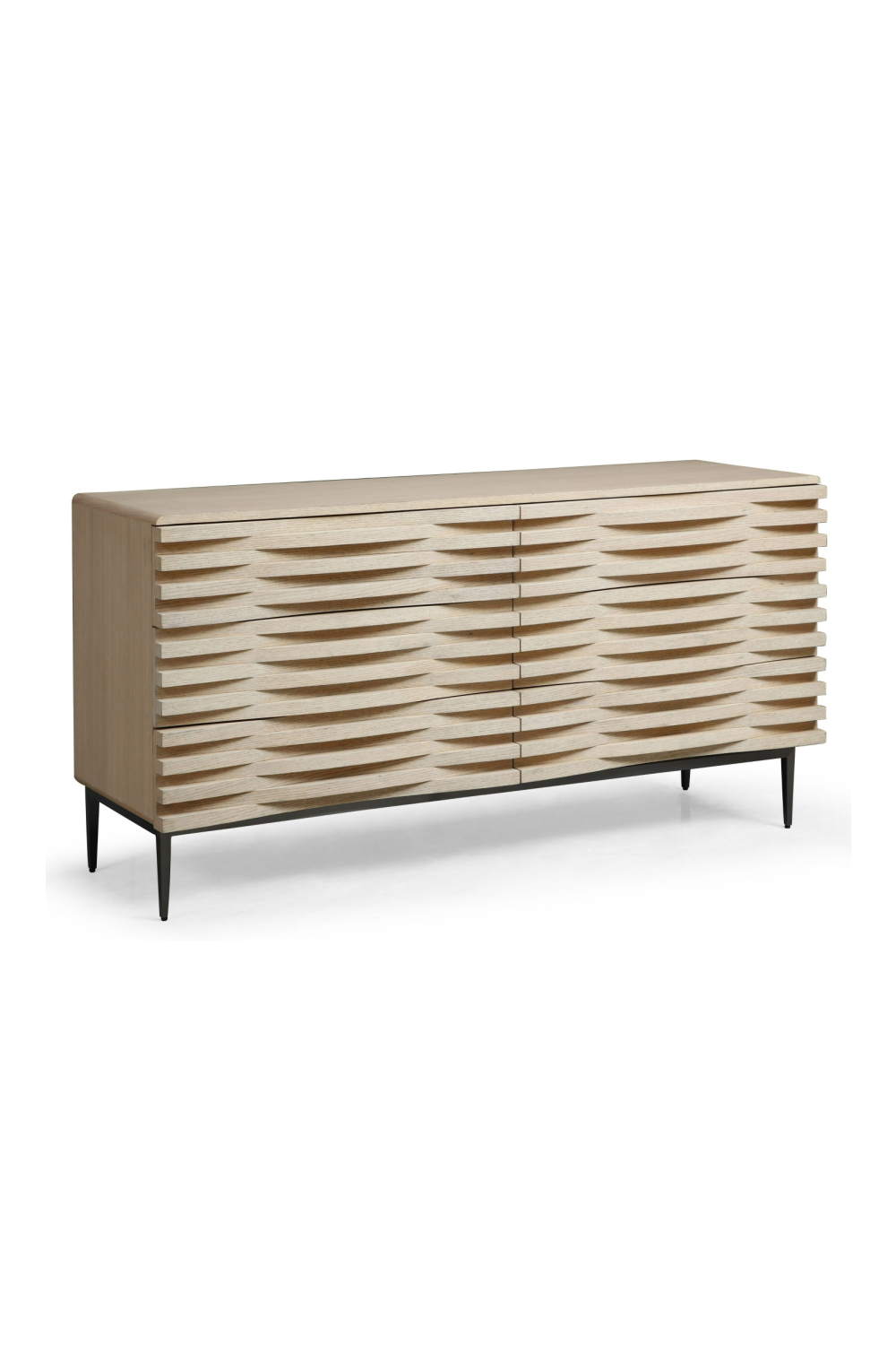 Natural Oak 6-Drawer Dresser – Larkspur – rear view