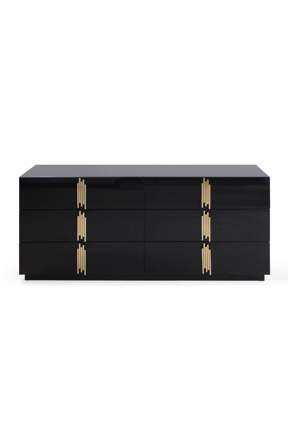 Mirrored Black 6-Drawer Dresser | OROA Modern Token | Oroa.com