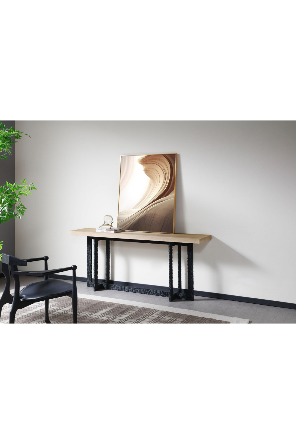 Natural Oak Veneer Console Table | Oroa.com