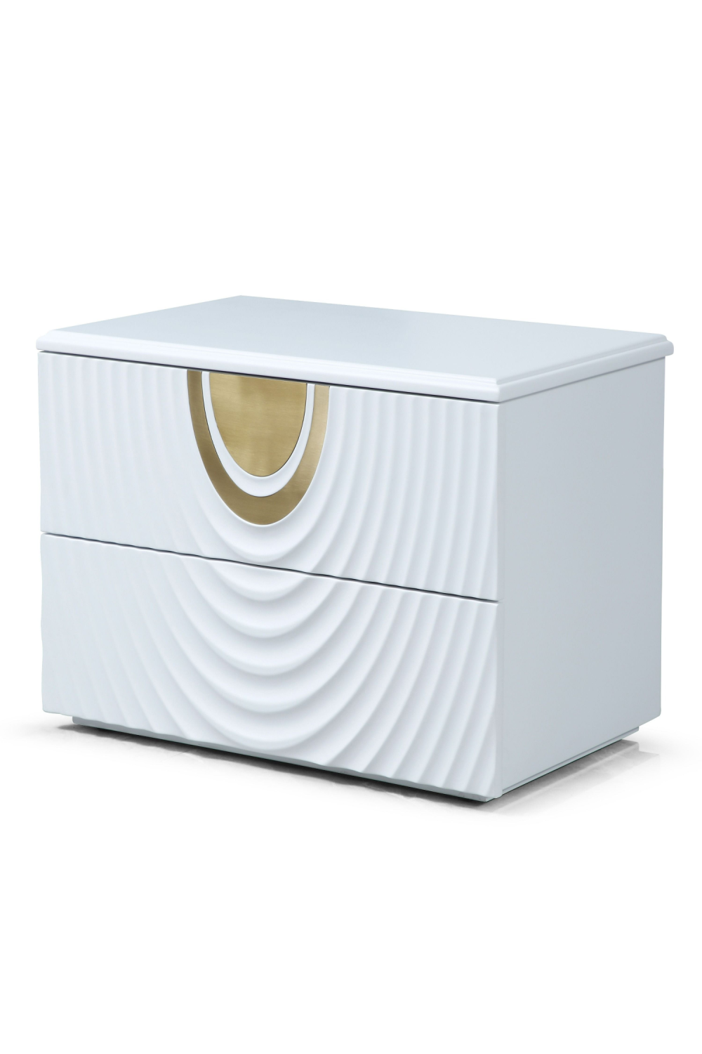 White 2-Drawer Nightstand | OROA Modern N1869 | Oroa.com