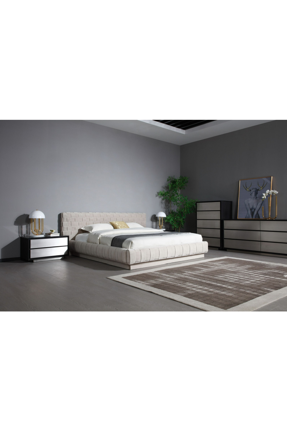 2-Drawer Aluminum Nightstand | OROA Modern Concord | Oroa.com