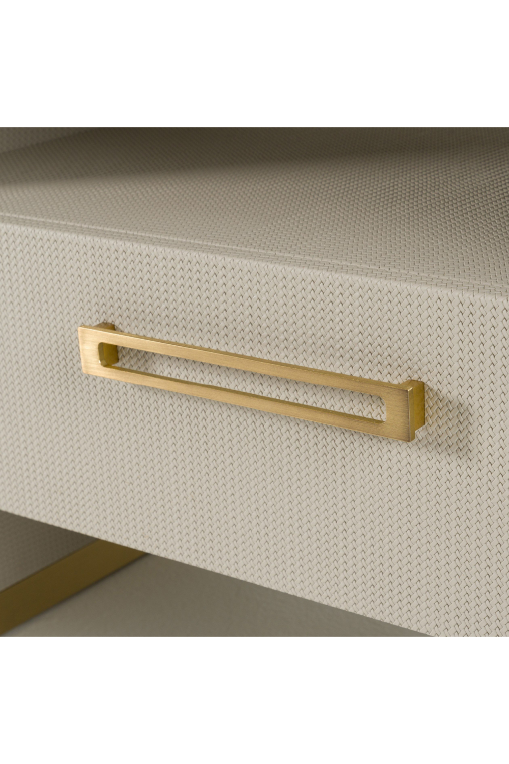 Beige Vegan Leather Nightstand | OROA Modern Florence | Oroa.com
