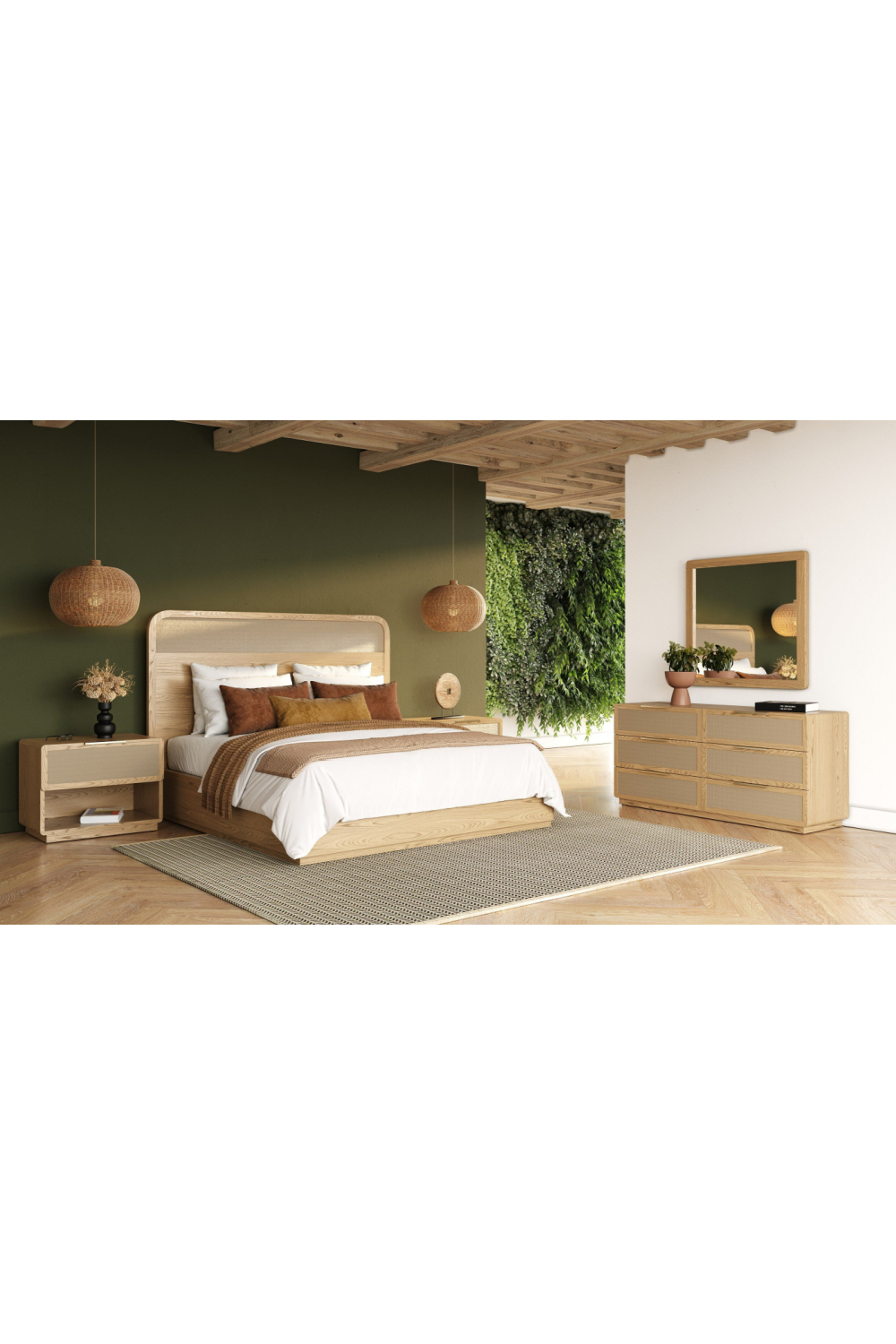Rattan Drawer Nightstand | OROA Modern Gavin | Oroa.com