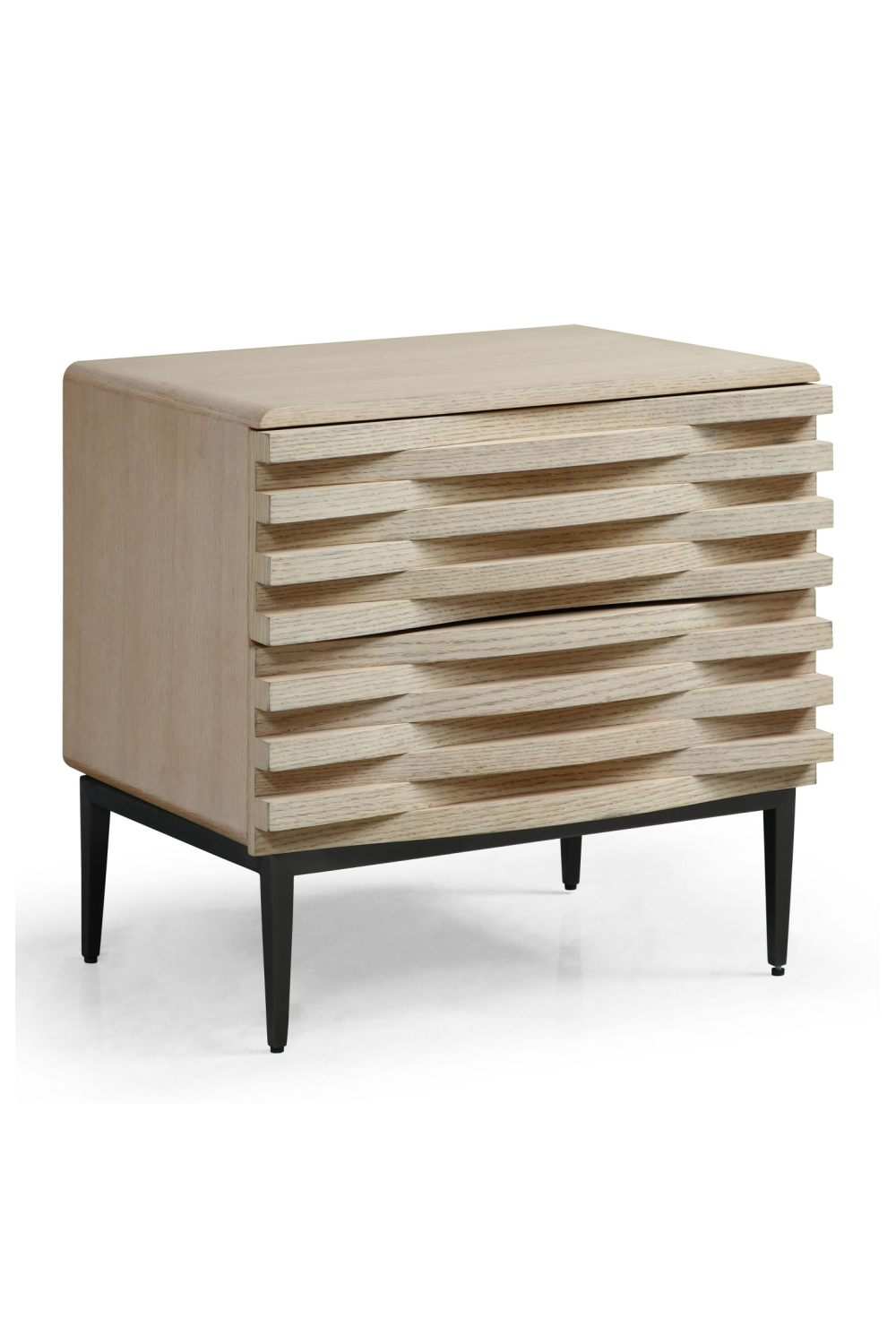 Natural Oak 2-Drawer Nightstand | OROA Modern Larkspur | Oroa.com