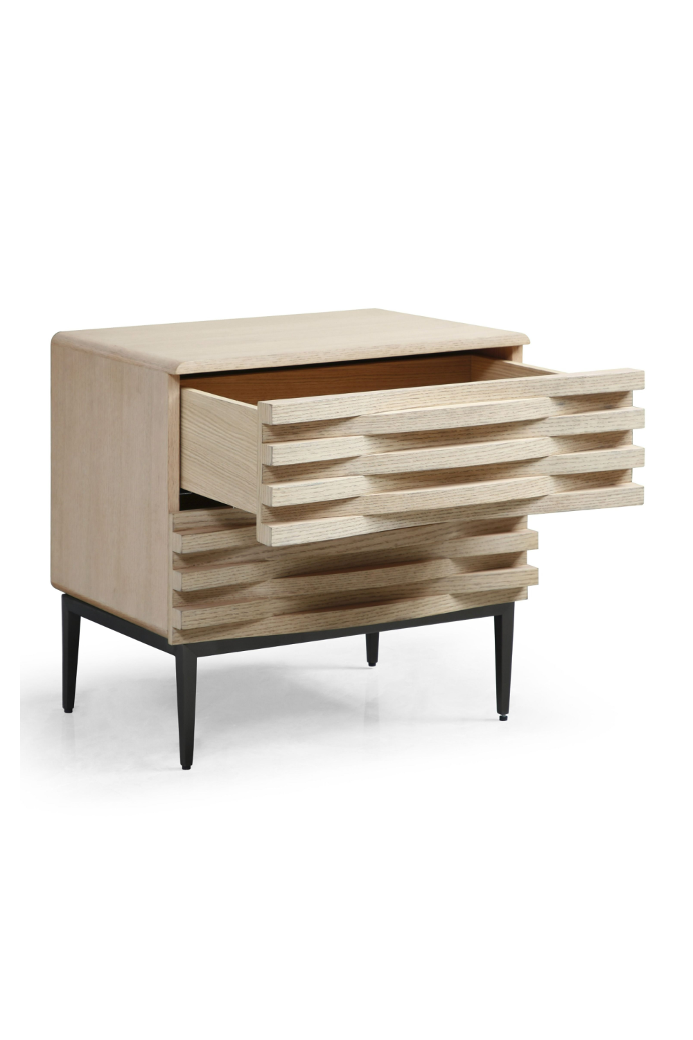 Natural Oak 2-Drawer Nightstand | OROA Modern Larkspur | Oroa.com