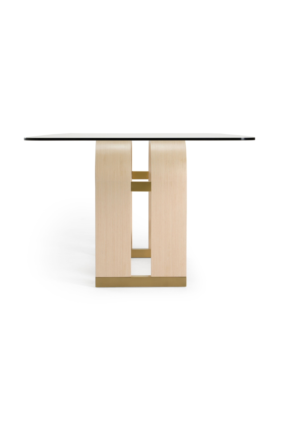 Oak Base Glass Dining Table | OROA Modern Florence | Oroa.com