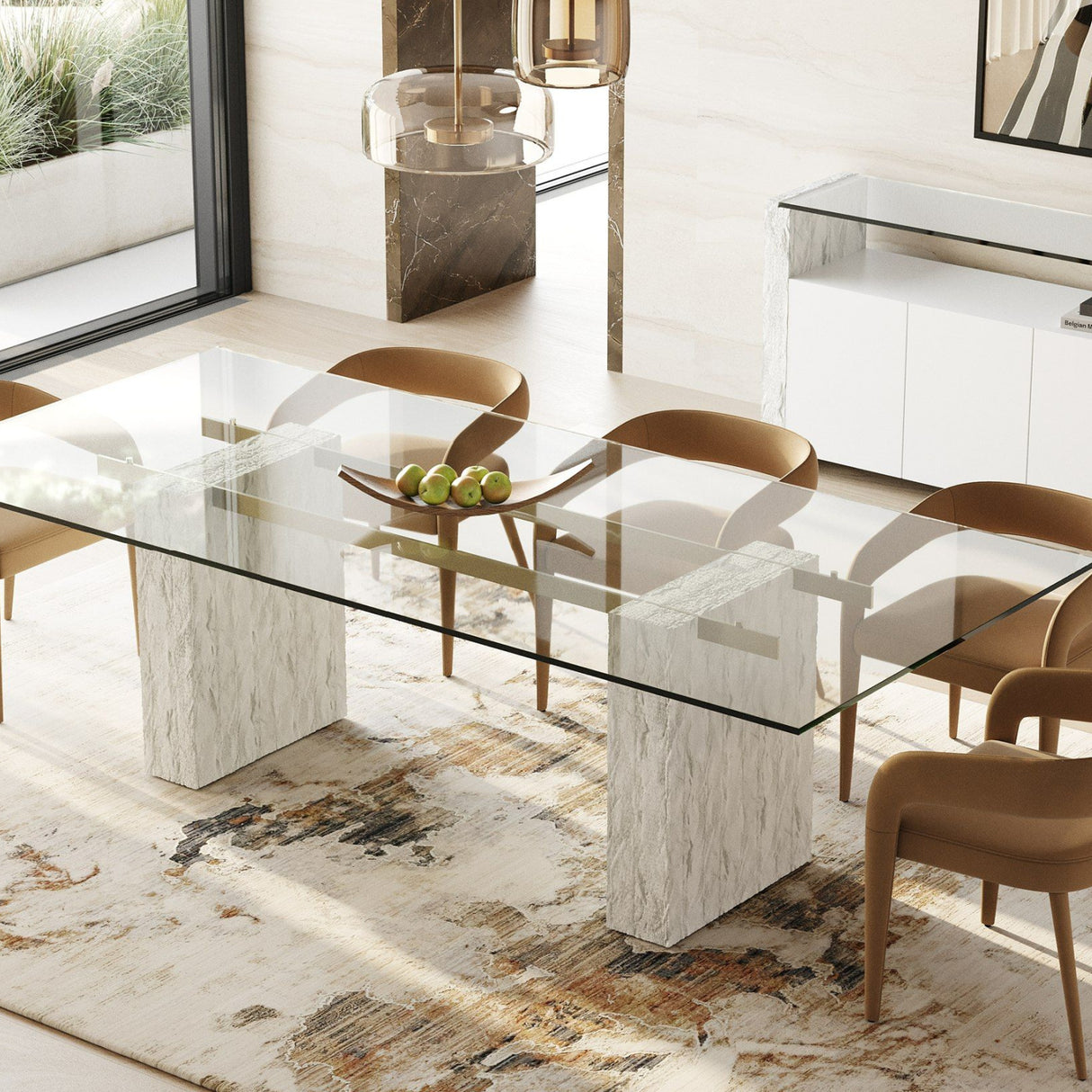 White Fiberglass Dining Table – Ashley – alternate view 8