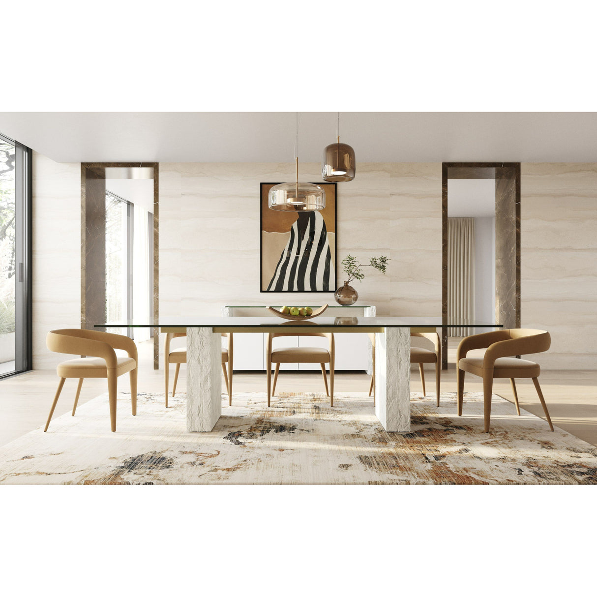 White Fiberglass Dining Table – Ashley – alternate view 9