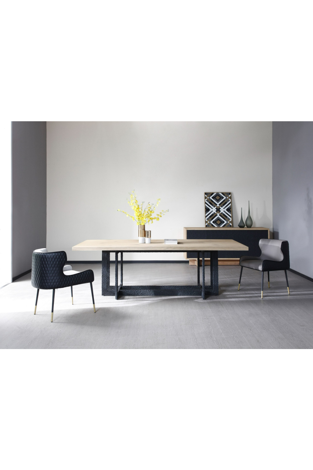 Natural Oak Veneer Dining Table | OROA Modern T8963 | Oroa.com