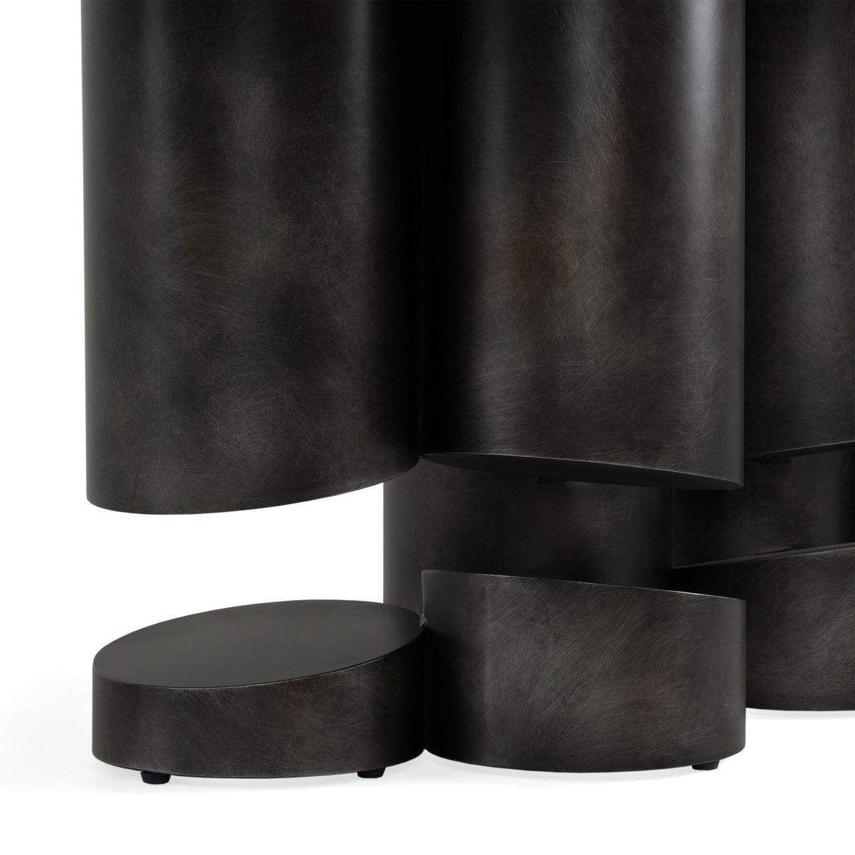 Modern European furniture - Gray Brass Oval Dining Table - www.oroa.com