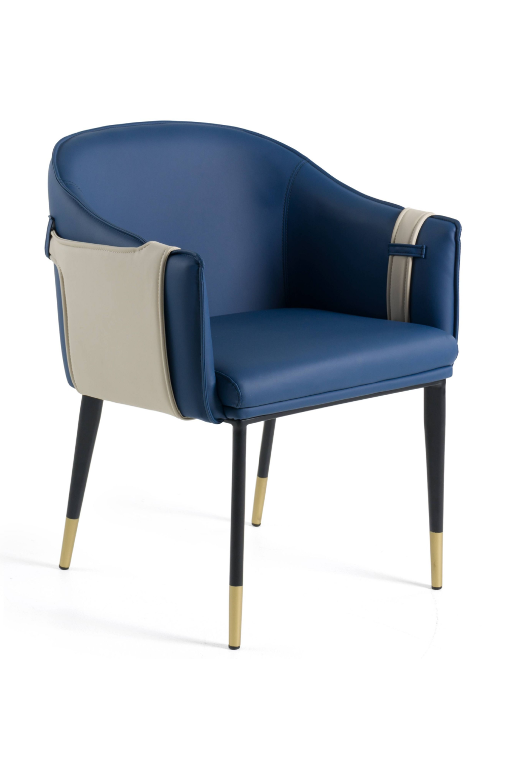 Blue Vegan Leather Dining Chair | Oroa.com