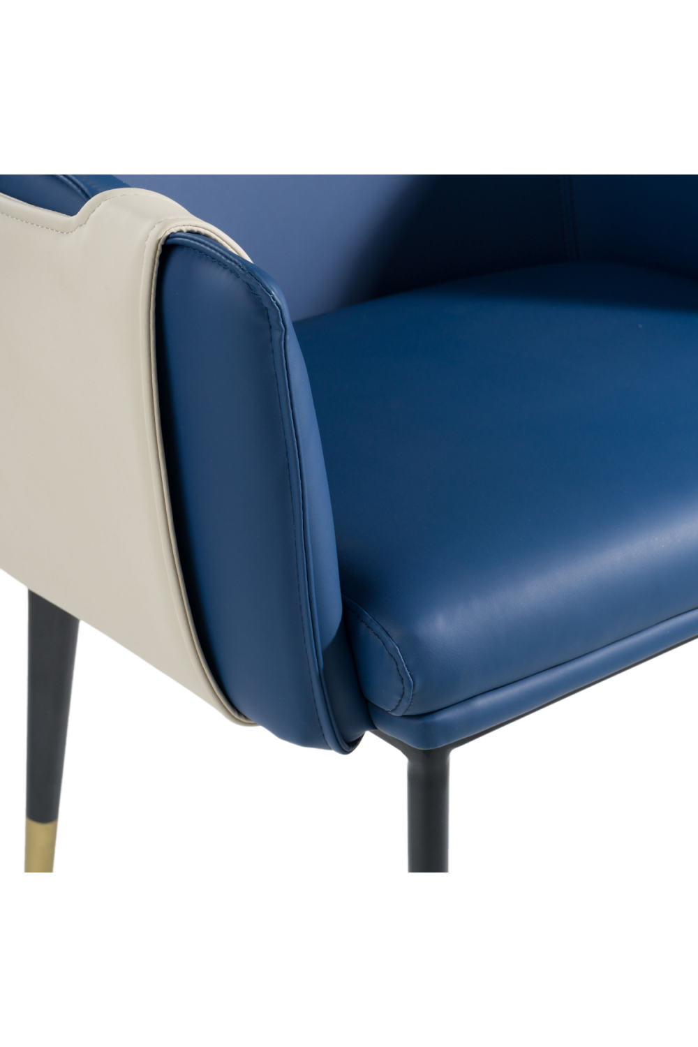 Blue Vegan Leather Dining Chair | Oroa.com