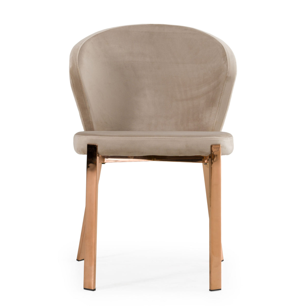 Velvet & Rosegold Dining Chairs (2) | OROA Modern Nadia