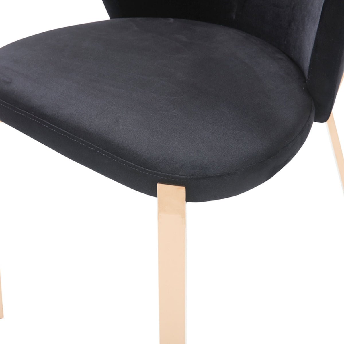Velvet & Rosegold Dining Chairs (2) | OROA Modern Nadia
