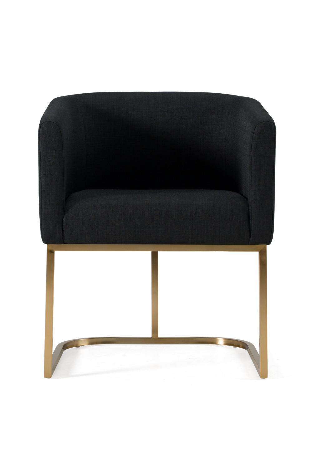U-Shaped Brass Base Dining Chair | OROA Modern Yukon | Oroa.com