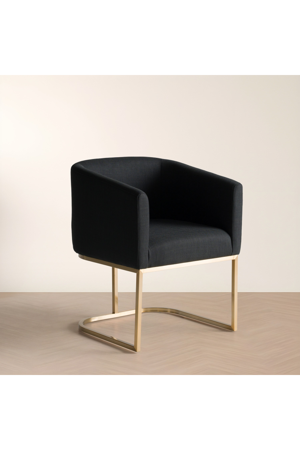 U-Shaped Brass Base Dining Chair | OROA Modern Yukon | Oroa.com