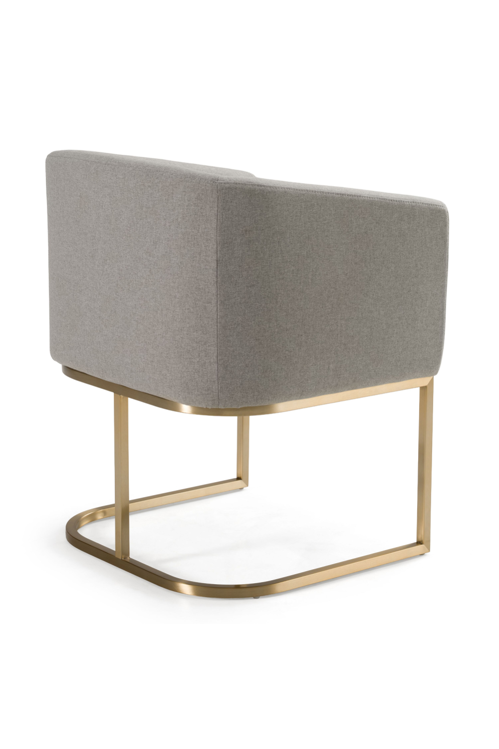 U-Shaped Brass Base Dining Chair | OROA Modern Yukon | Oroa.com