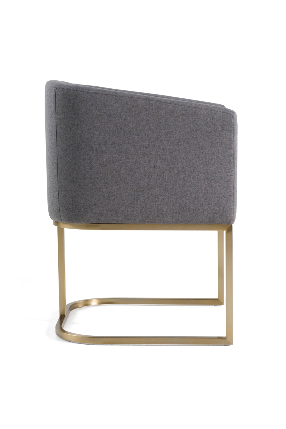 U-Shaped Brass Base Dining Chair | OROA Modern Yukon | Oroa.com