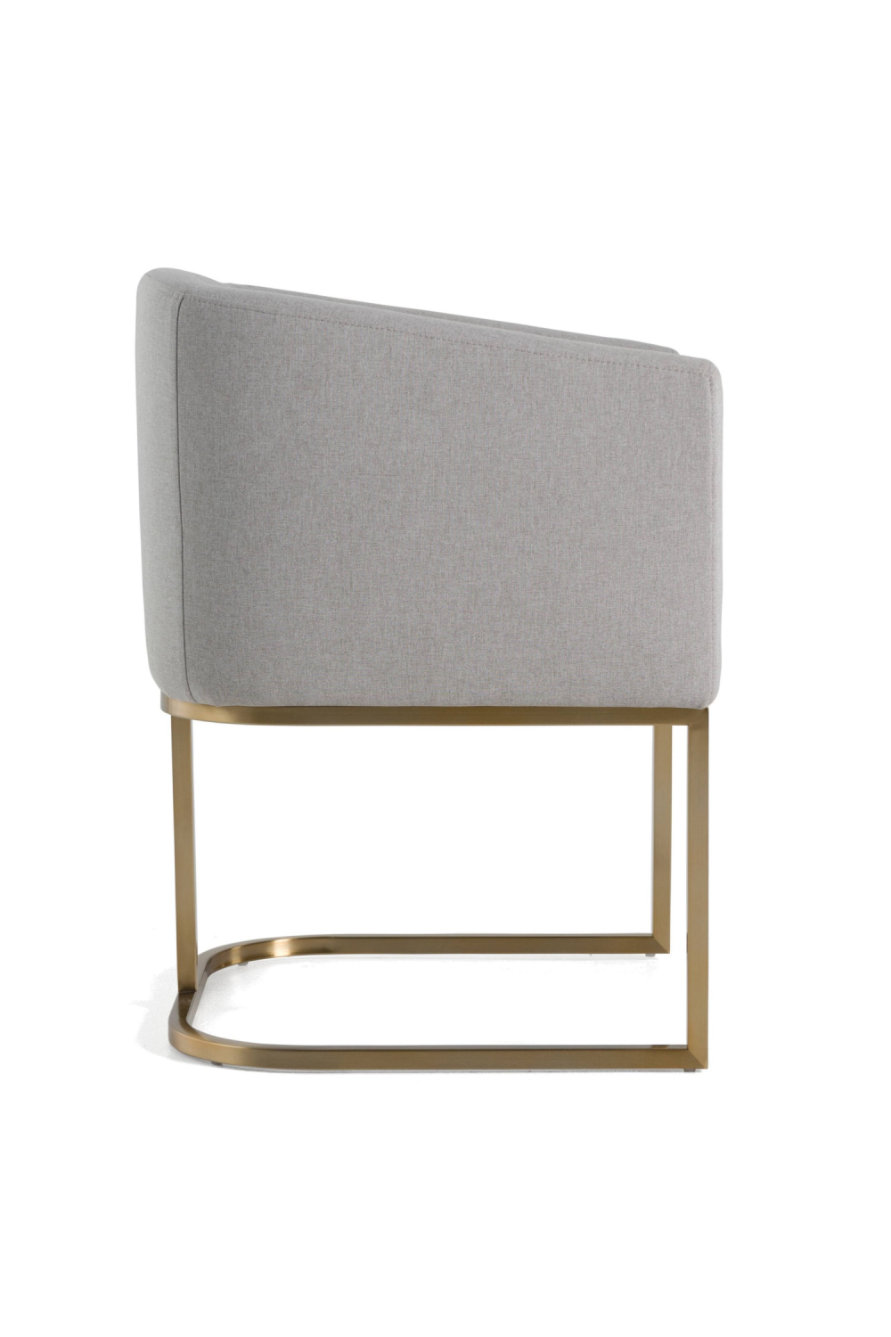 U-Shaped Brass Base Dining Chair | OROA Modern Yukon | Oroa.com