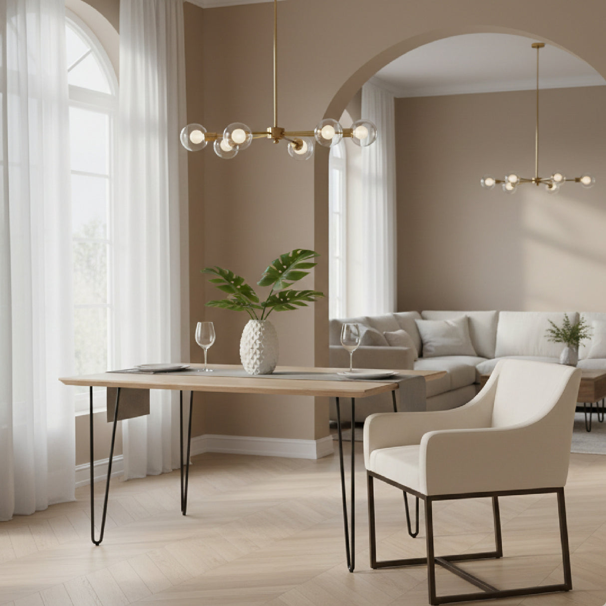 Sloped-Arm Dining Chair | Oroa.com