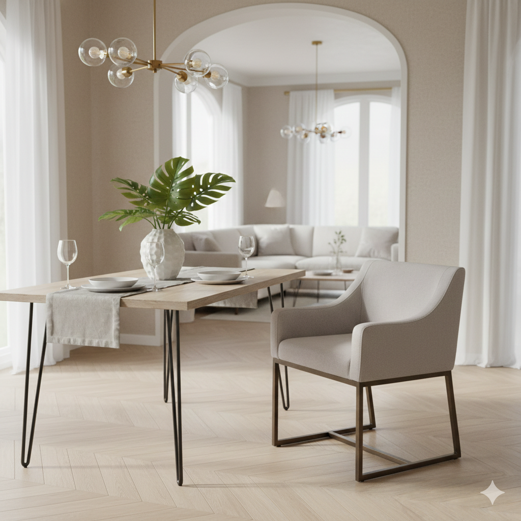 Sloped-Arm Dining Chair | Oroa.com