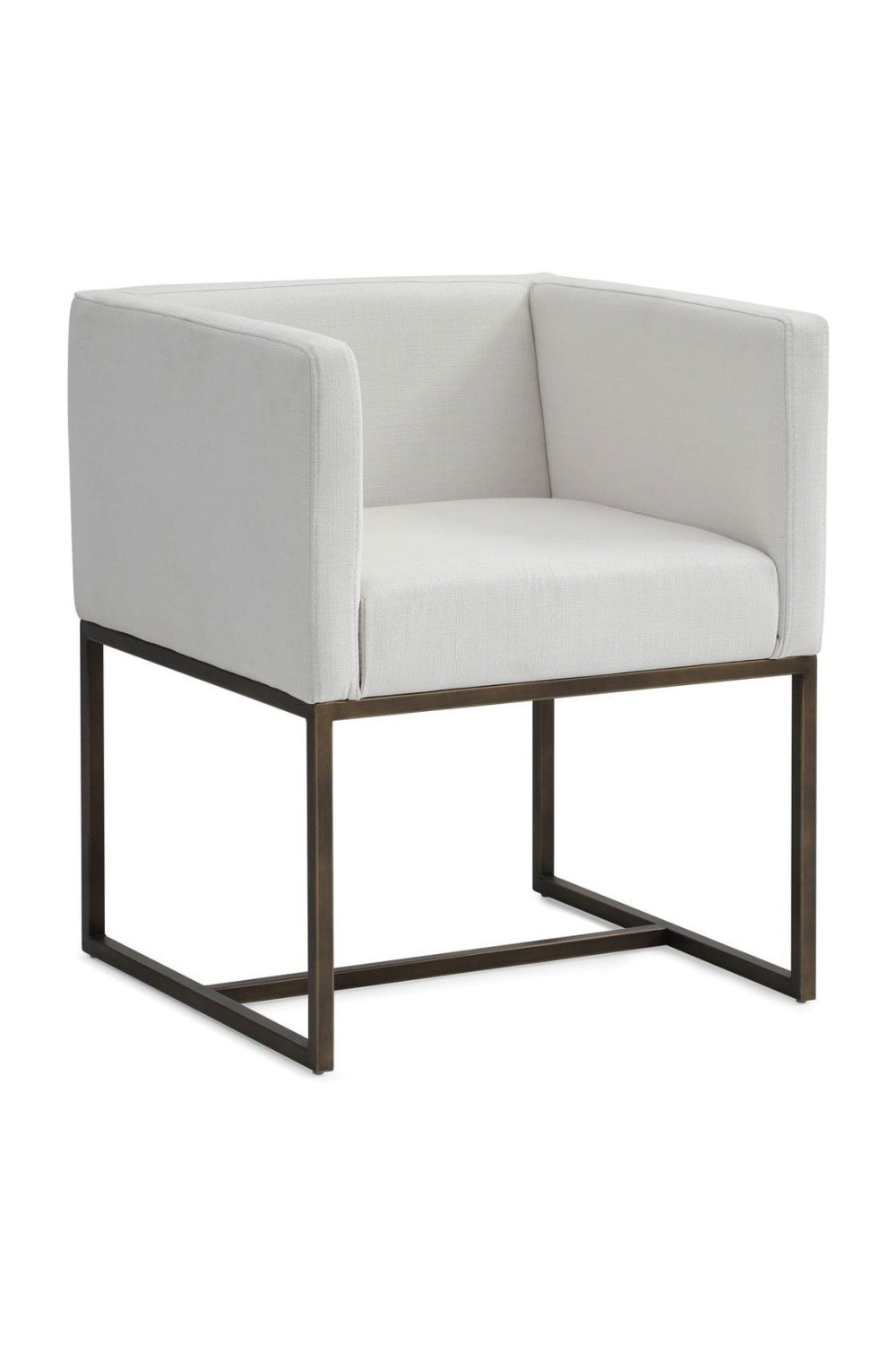Square Tuxedo Arm Dining Chair – Marty – front view