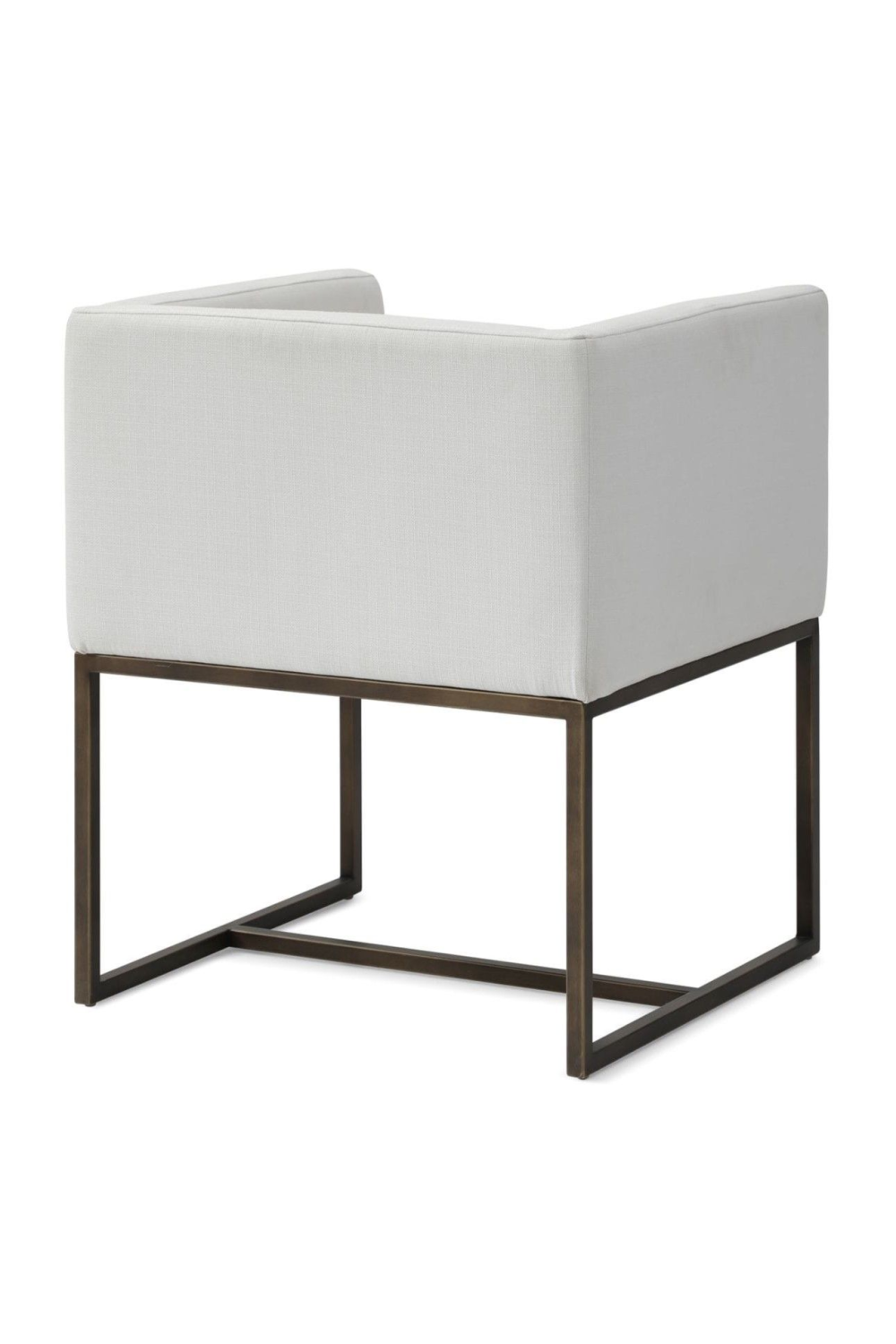 Square Tuxedo Arm Dining Chair – Marty – rear view