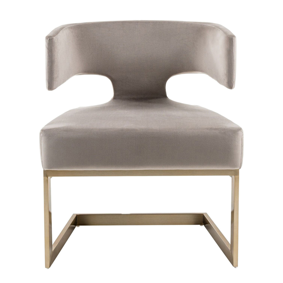 White Velvet Cantilevered Dining Chair | OROA Modern Calvo