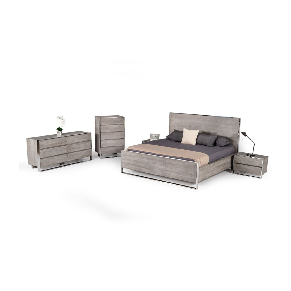 Gray Elm Bed | OROA Modern Charlene