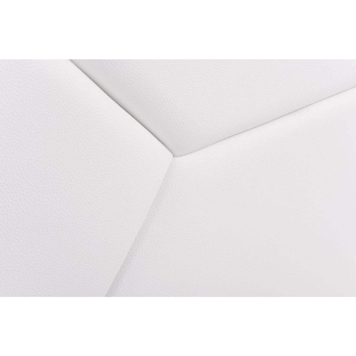 White Vegan Leather Bed | OROA Modern Candid