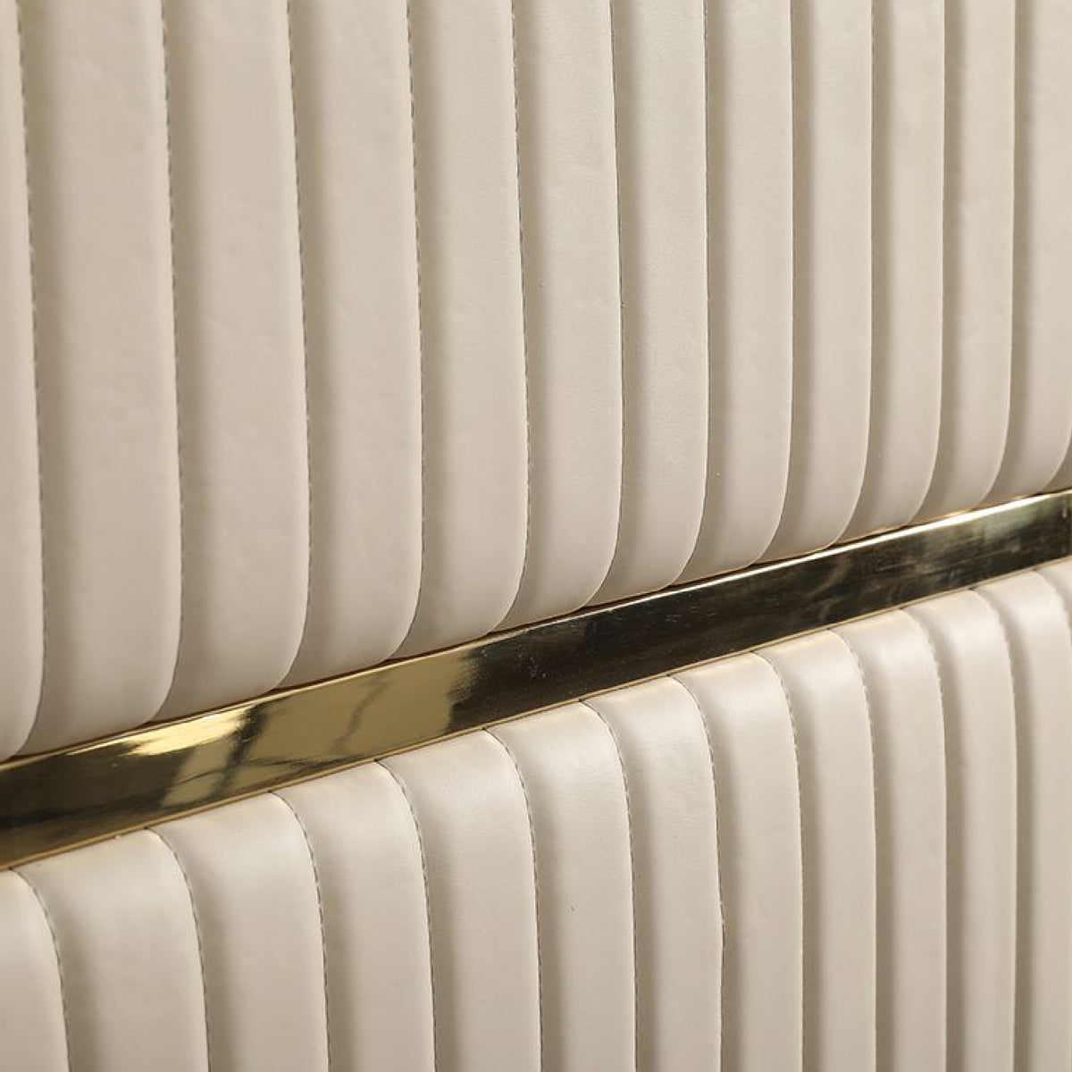 Modern European furniture -
Beige Bonded Leather Bed - www.oroa.com